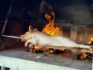 Pig on a spit