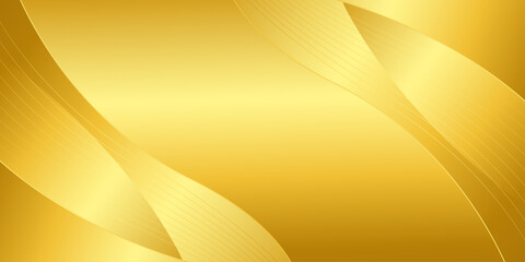 Bright gold abstract luxury wave background. Elegant metallic design style for templates, banners, cards, covers, sales, business, events, awards, websites, pages, and more