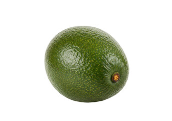 Isolated Dark-skinned Avocado Variety with Visible Stem, Ready to Cut and Serve in a Delicious Dish