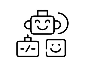 Robotic process automation icons, showcasing efficiency