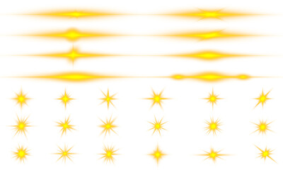 A burst of warm sunlight rays with shimmering sparkles. Perfect for nature and summer digital artwork. Transparent background included. PNG