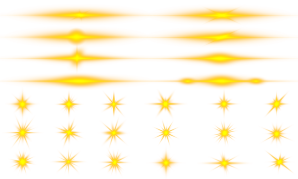 A burst of warm sunlight rays with shimmering sparkles. Perfect for nature and summer digital artwork. Transparent background included. PNG