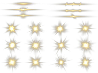 Soft glowing stars with radiant sparkles and light dust particles. Perfect for winter, holiday, and magical themes. Transparent PNG included.