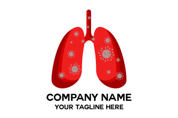 icon of lungs affected by virus