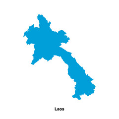 Laos country map isolated on transparent background
