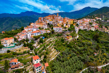 Fototapeta premium View of Perinaldo in the Province of Imperia, Liguria, Italy