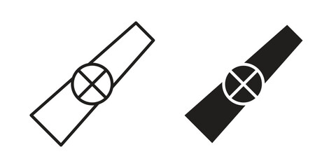 Kazoo icon set in flat and line style vectors