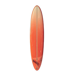 Coral-toned surfboard,  ovoid shape