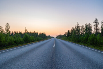road in the morning