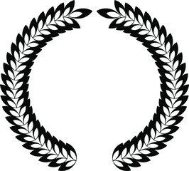 Elegant Black Laurel Wreath Award Design