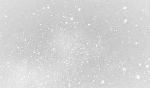 Realistic Falling Snow PNG Holiday Snowflake Effect