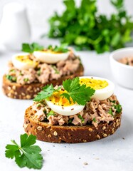Tuna and egg sandwiches