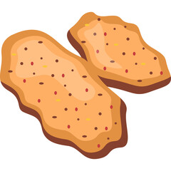 Two Pieces of Crunchy Fried Chicken With Visible Seasoning Bits on a Transparent Background