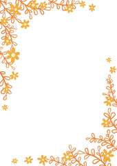 Abstract brunch of leaves and flower flat design illustration for decoration on Autumn seasonal and romance concept.