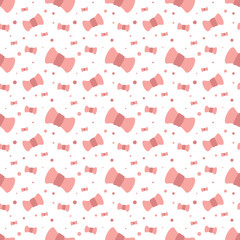 Pink bow seamless pattern for girly nursery textiles, wallpapers, and cute packaging