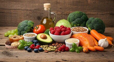 Fresh healthy organic vegetables and fruits in a basket including tomato, pepper, onion, and apple on a white background for a vegetarian dietFresh healthy organic vegetables and fruits in a basket 
