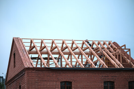 Restoration of an old brick building