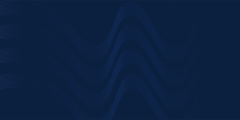 Obraz premium 3D modern wave curve abstract presentation background. Luxury paper cut background. Abstract decoration, golden pattern, halftone gradient, 3d vector illustration. Unique dark blue