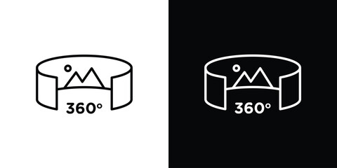 Tour virtual icon vector illustration. editable stroke icon.