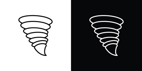 Tornado icon vector illustration. editable stroke icon.