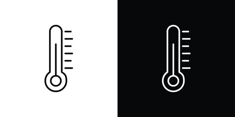 Temperature icon vector illustration. editable stroke icon.