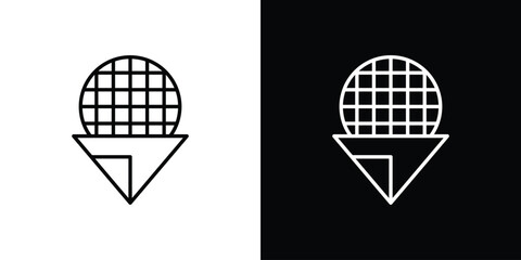 Stroopwafel icon vector illustration. editable stroke icon.