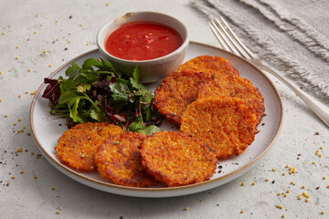 Millet fritters with carrots