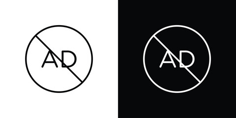 No audio description icon vector illustration. editable stroke icon.