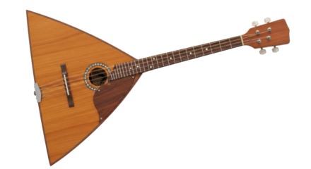 Isolated balalaika instrument traditional music culture folk Russia stringed musical instrument