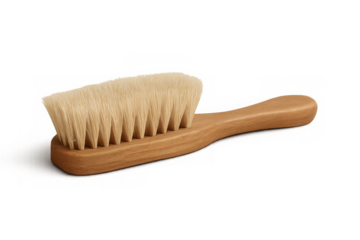 Wooden scrub brush with natural bristles, ideal for cleaning, scrubbing, household chores, or kitchen and bathroom use