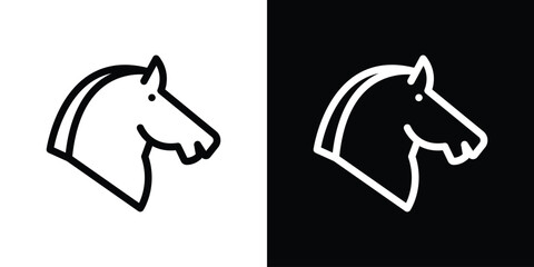 Horse icon vector illustration. editable stroke icon.