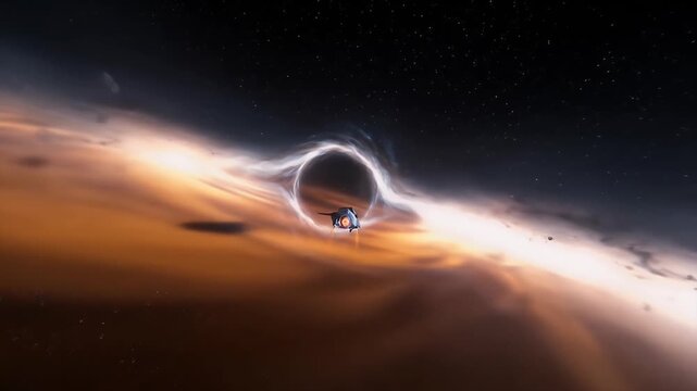 Realistic Spacecraft Approaching Black Hole Vortex With Accretion Disk