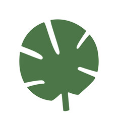 Blue monstera-style leaf with bold lines, perfect for tropical, modern, or exotic-themed design accents and pattern backgrounds.
