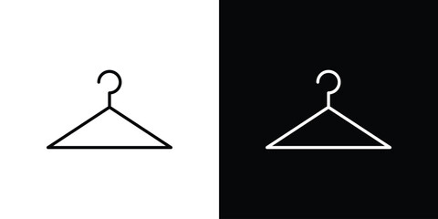 Clothes hanger icon vector illustration. editable stroke icon.
