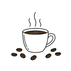 Coffee Cup Doodle Illustration