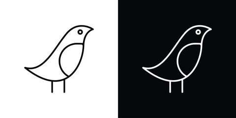 Bird icon vector illustration. editable stroke icon.