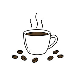 Coffee Cup Doodle Illustration