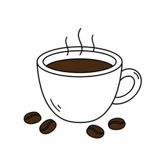 Coffee Cup Doodle Illustration