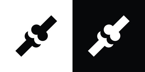 Joint icon glyph vector Illustration