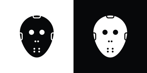 Hockey mask icon glyph vector Illustration