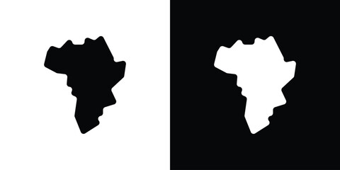 Earth africa icon glyph vector Illustration © Creatives