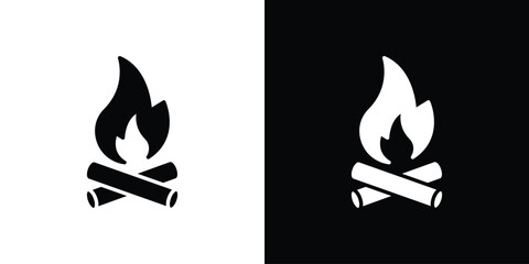 Campfire icon glyph vector Illustration