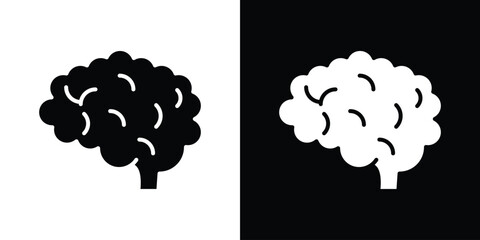 Brain icon glyph vector Illustration