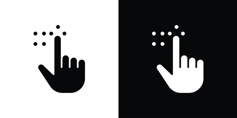 Braille icon glyph vector Illustration