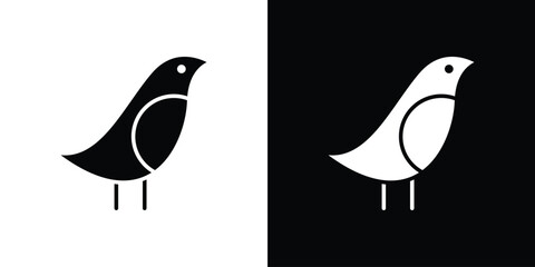 Bird icon glyph vector Illustration