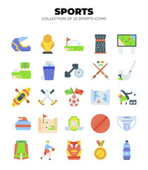 Collection of 25 Colorful Sports Icons