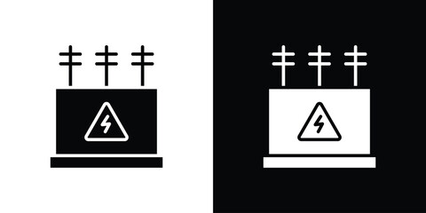 Transformer icon glyph vector Illustration