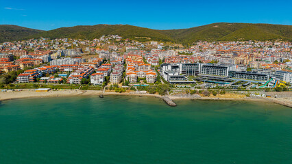 sveti vlas morze czarne z drona złote piaski słoneczny brzeg © Marcin