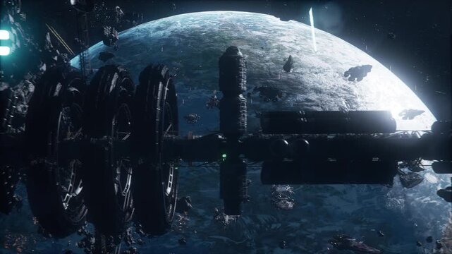 Epic Robot Invasion in Outer Space War