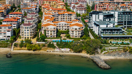 sveti vlas morze czarne z drona złote piaski słoneczny brzeg © Marcin